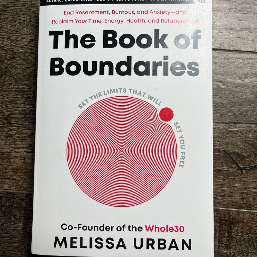The Book of Boundaries by Melissa Urban (ARC Uncorrected Proof)